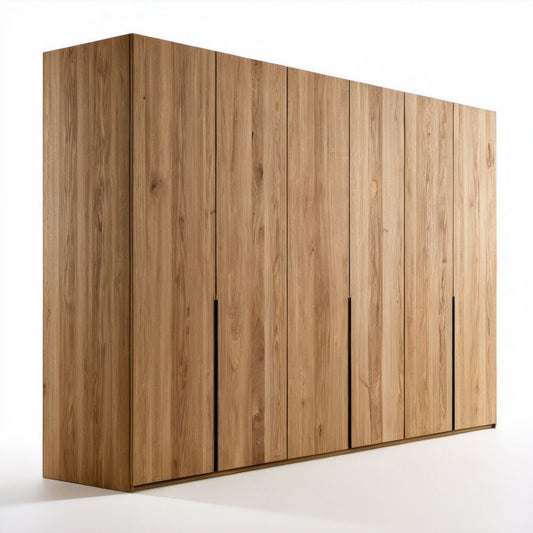 Szafa sześciodrzwiowa dębowa z płyty MDF 300 × 60 × 240 cm